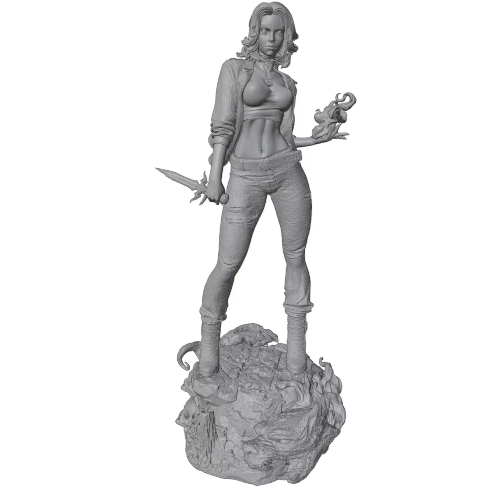 Kit de miniatura de resina DIY, figura gris impresa en 3D - imagen 5