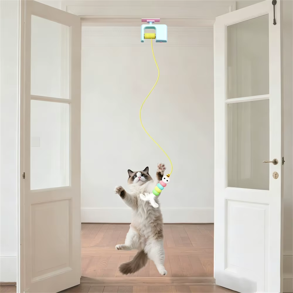 Juguete interactivo automático para gatos – Oruga colgante retráctil - imagen 4