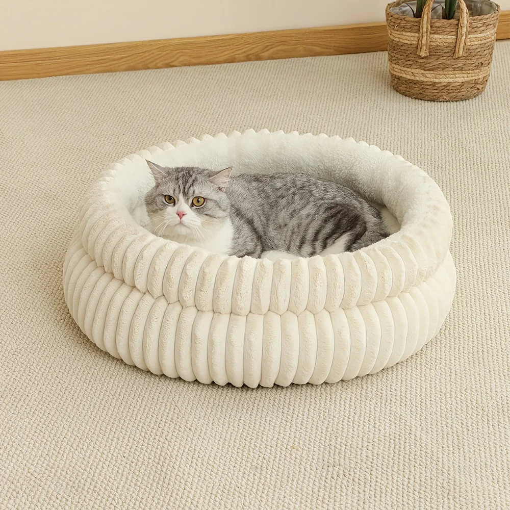 Cama redonda súper suave para gatos y perros – casa de felpa - imagen 4