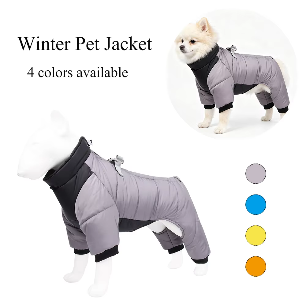 Abrigo Invierno Perro Chihuahua 4 Patas Reflectante e Impermeable con Arnés - imagen 5