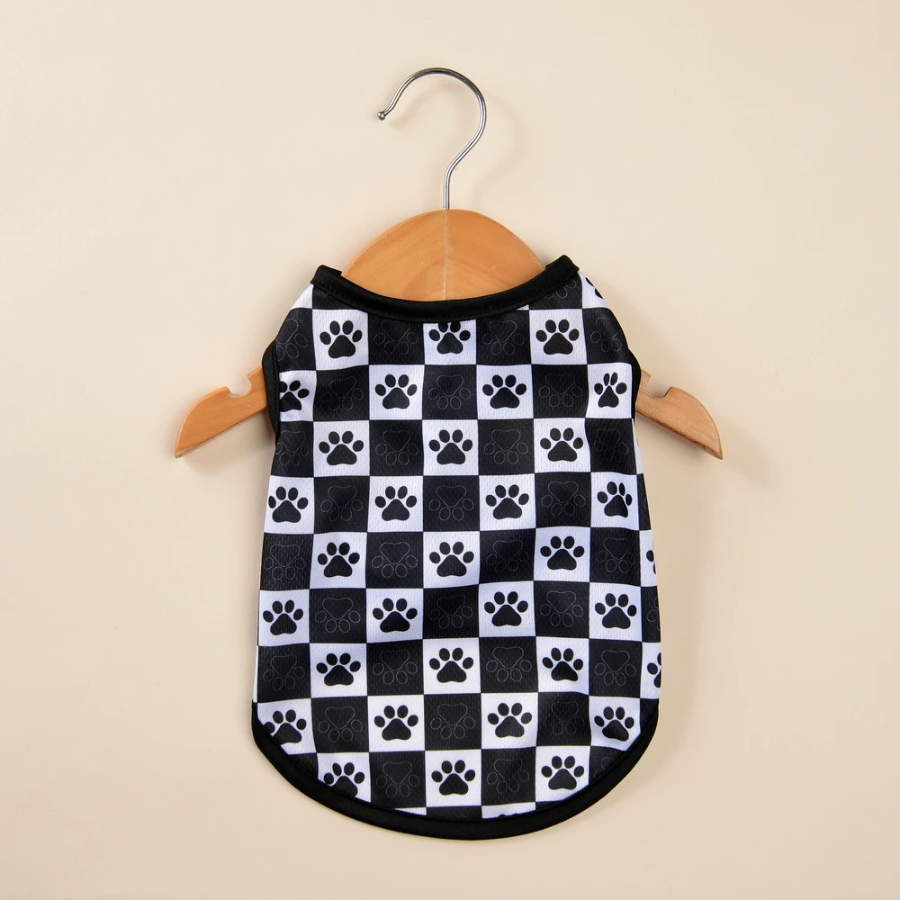 Chaleco con estampado de pata para perros pequeños