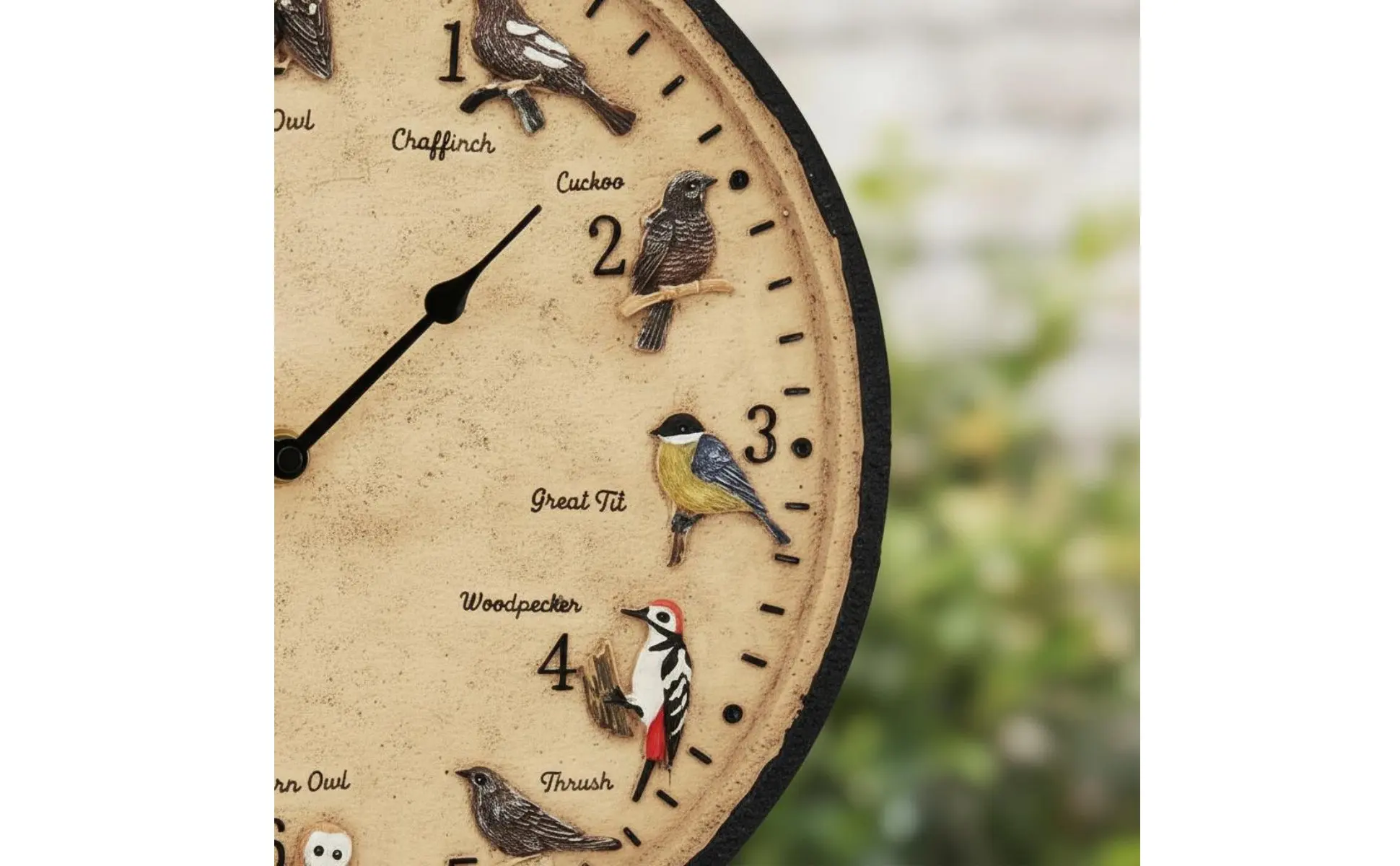 Reloj de pájaros resistente al polvo para jardín