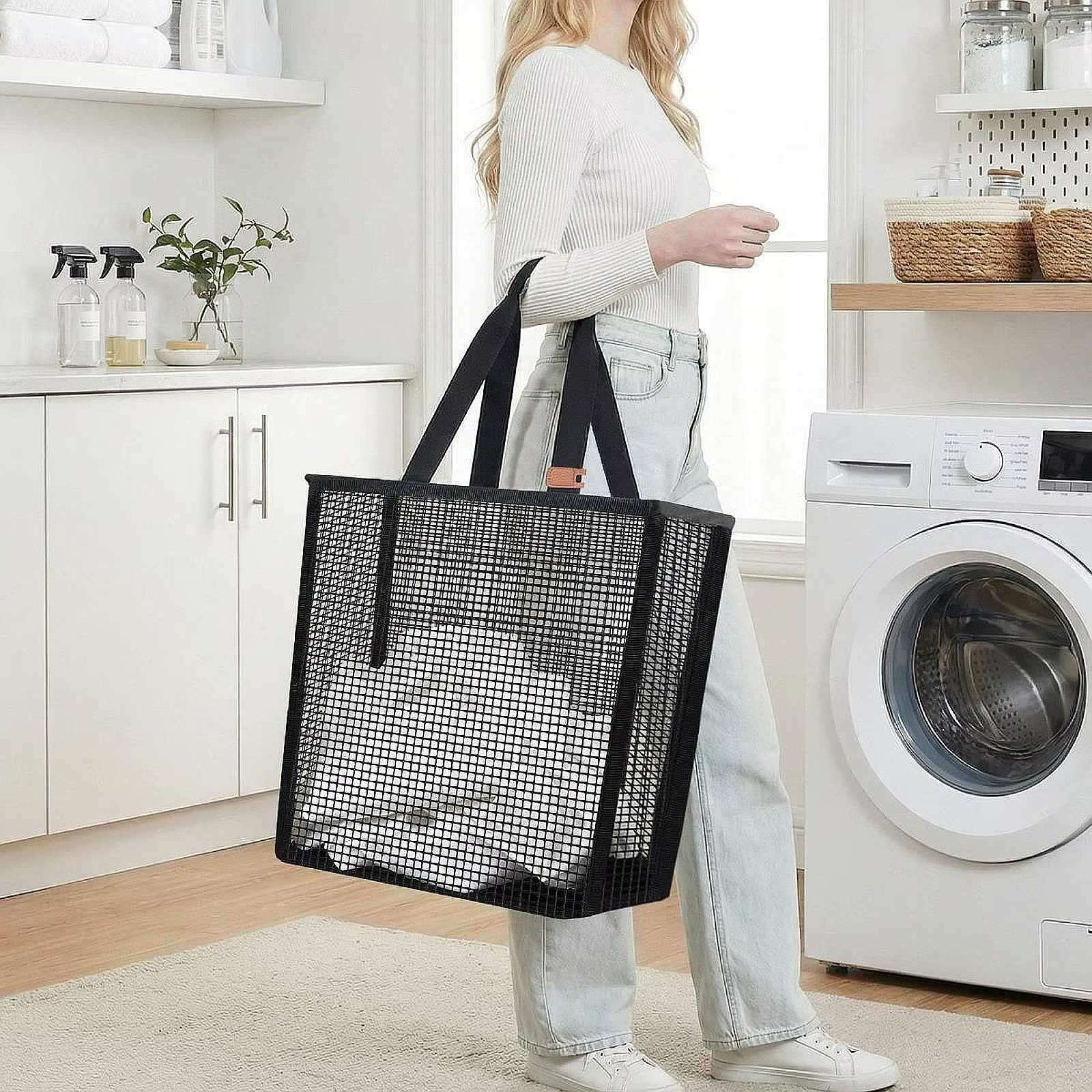 Cesta plegable ropa sucia para guardar mantas de perro y gato - imagen 2
