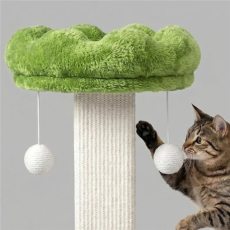 Árbol rascador para gatos con torre de sisal y protector de sofá - imagen 4