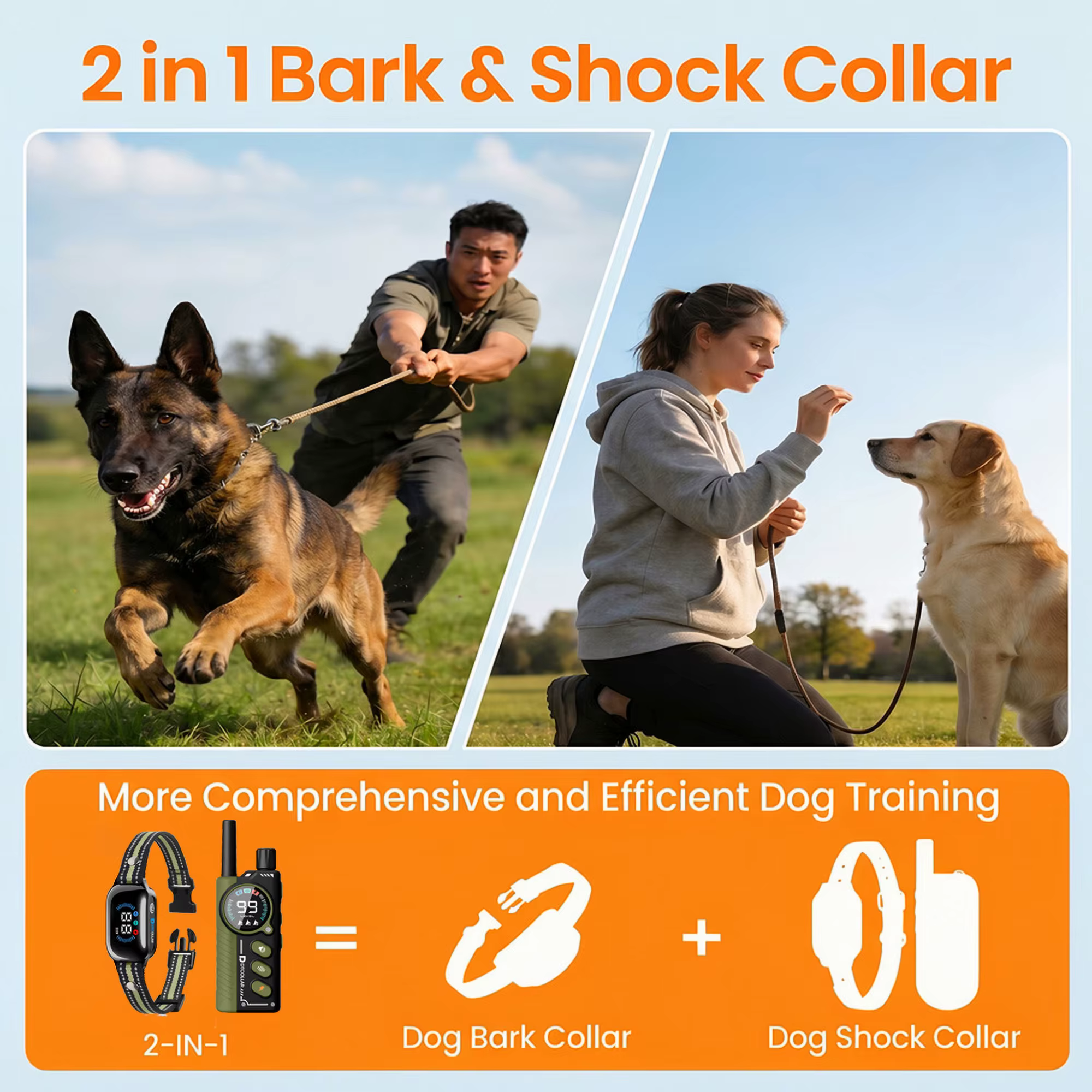 Collar antiladridos automático 2 en 1 para perros impermeable - imagen 3