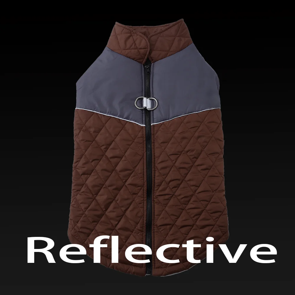 Chaqueta reflectante para perros grandes con detalle del anillo en D