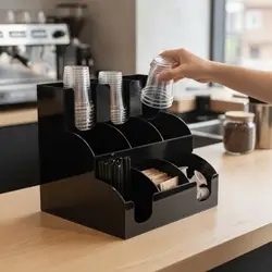 Organizador de vasos de acrílico para encimera – Estante almacenaje