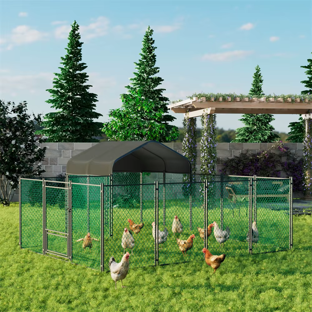 Corral para gallinas y conejos de metal resistente, cubierta UV - imagen 3