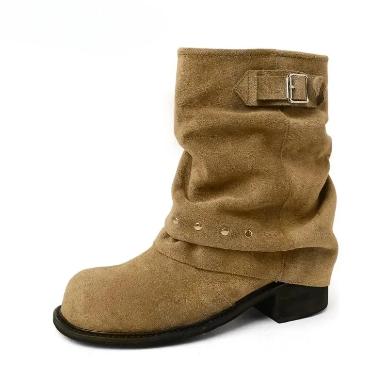 Botas de invierno para perro vintage con hebilla estilo western - imagen 4