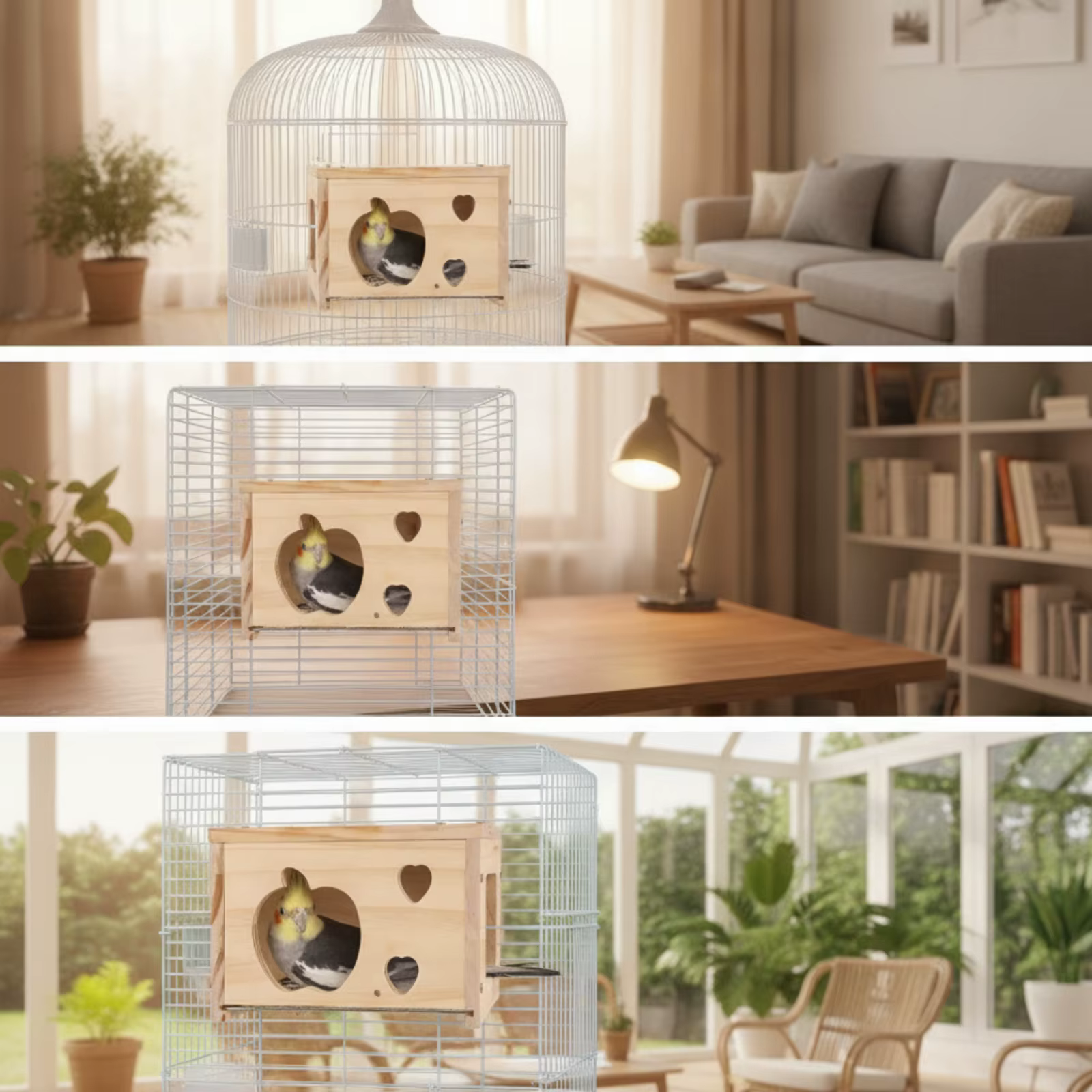 Casa nido cubierta para pájaros – Segura y fácil instalar - imagen 5
