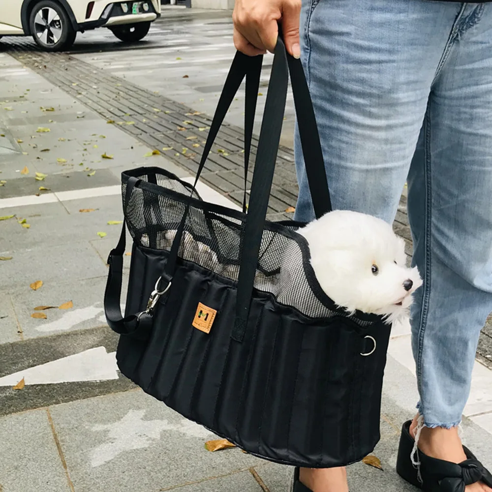 Bolsa de transporte para perro portátil moderna con asa para coche - imagen 3