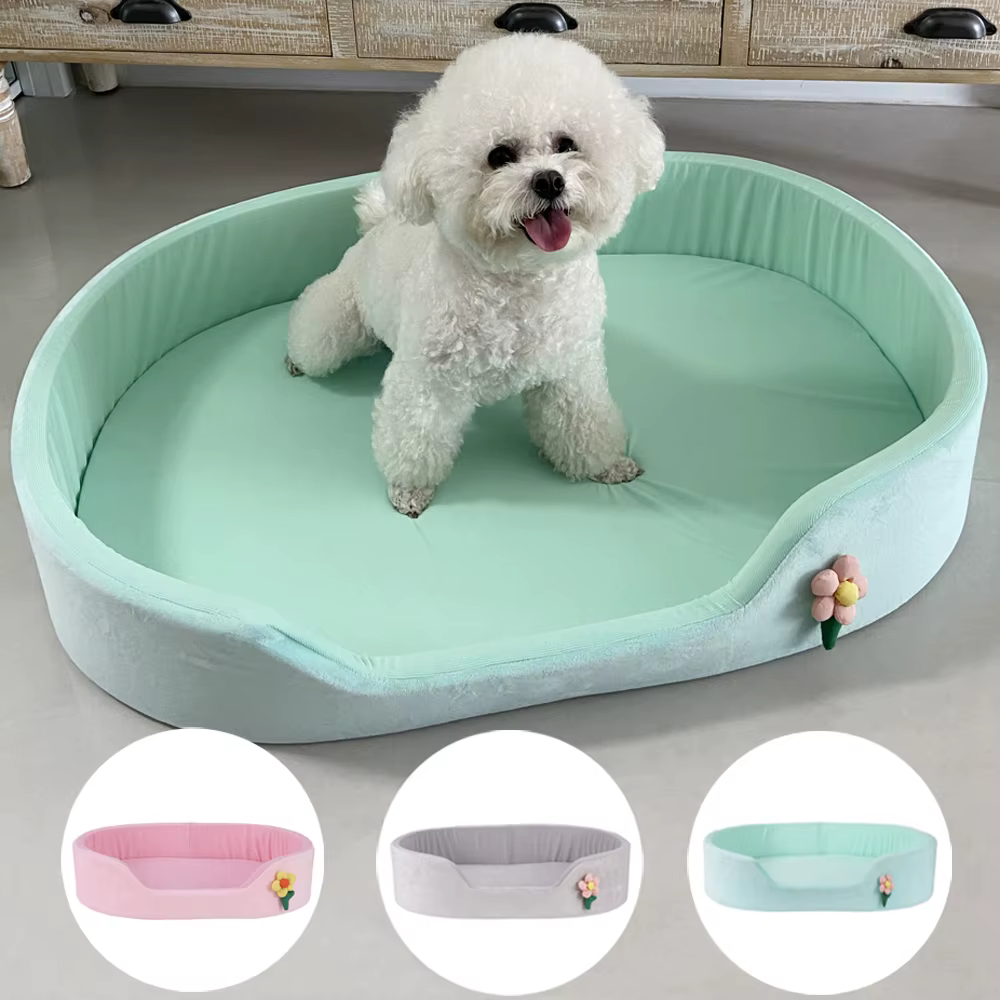 Cama redonda suave y lavable para gatos y perros pequeños, cesta - imagen 5