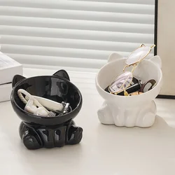 Tazón de cerámica elevado para perros y gatos con patas altas