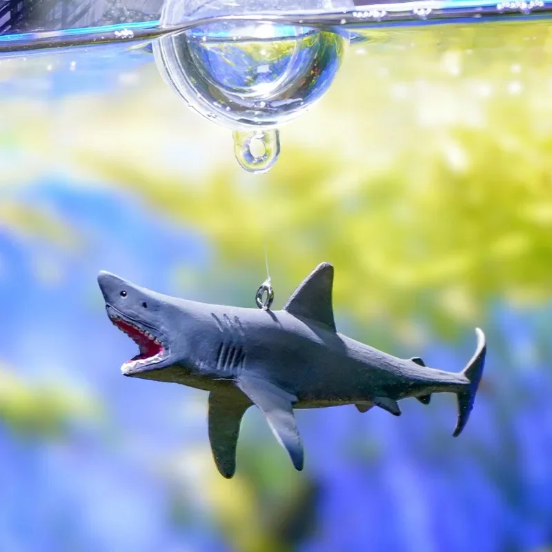 Figura tiburón flotante para acuario – Decoración ajustable - imagen 3