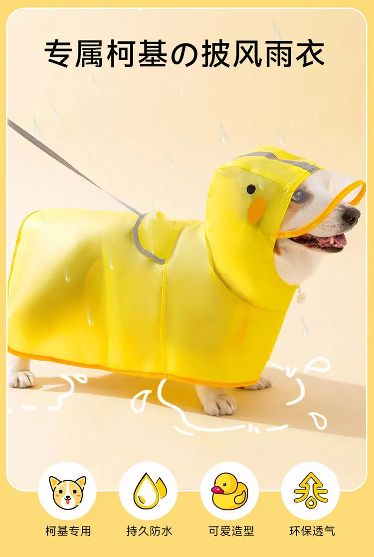 Poncho impermeable para perro pequeño y mediano