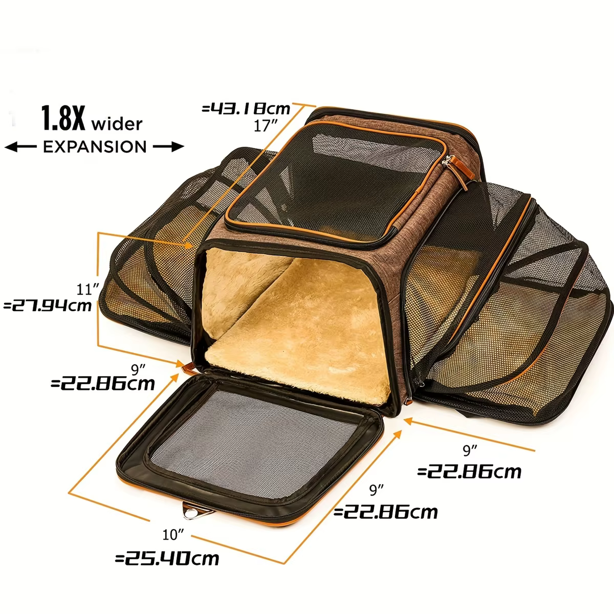 Transportín con ruedas y bolsa para perros y gatos pequeños - imagen 4