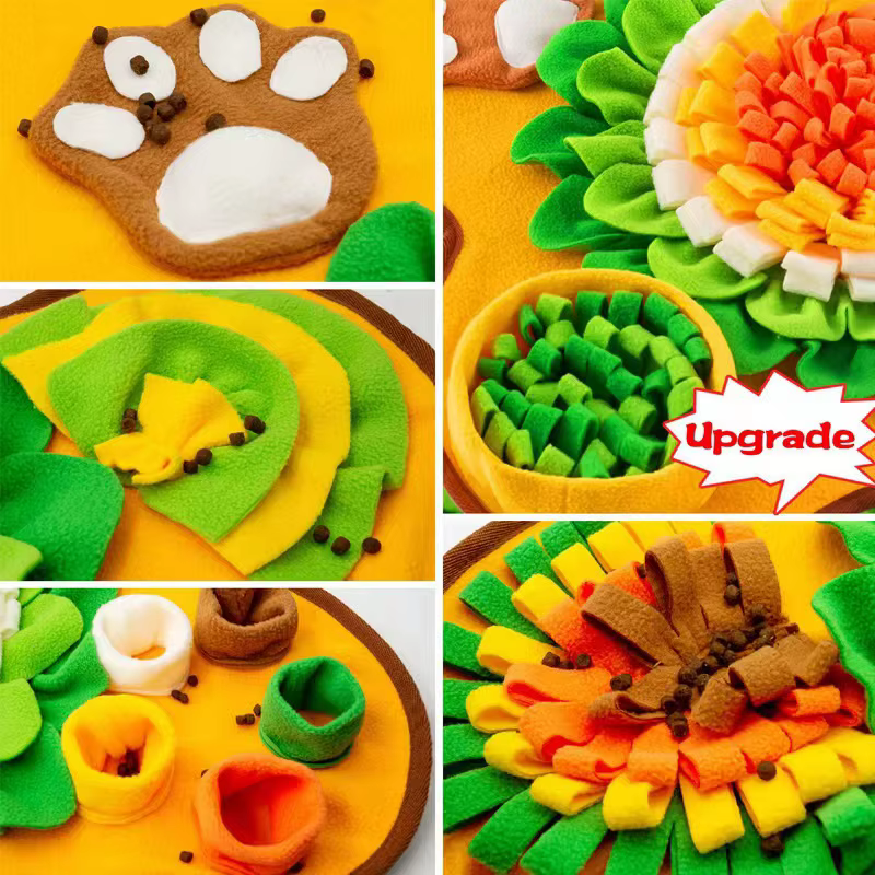 Alfombra olfativa flor para perros: rompecabezas y comida lenta - imagen 2