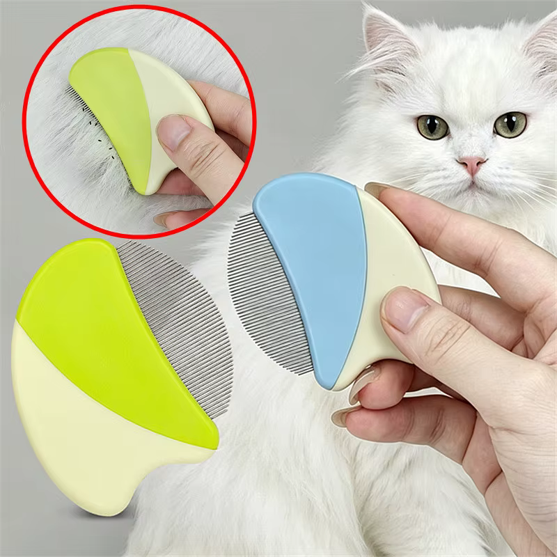 Peine antipulgas y masaje para perros y gatos, dientes densos - imagen 3