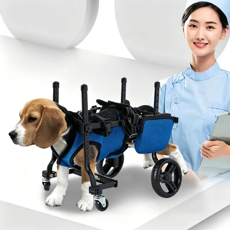 Silla de Ruedas para Perros Ajustable con Bolsa – Apoyo Corporal Completo - imagen 5