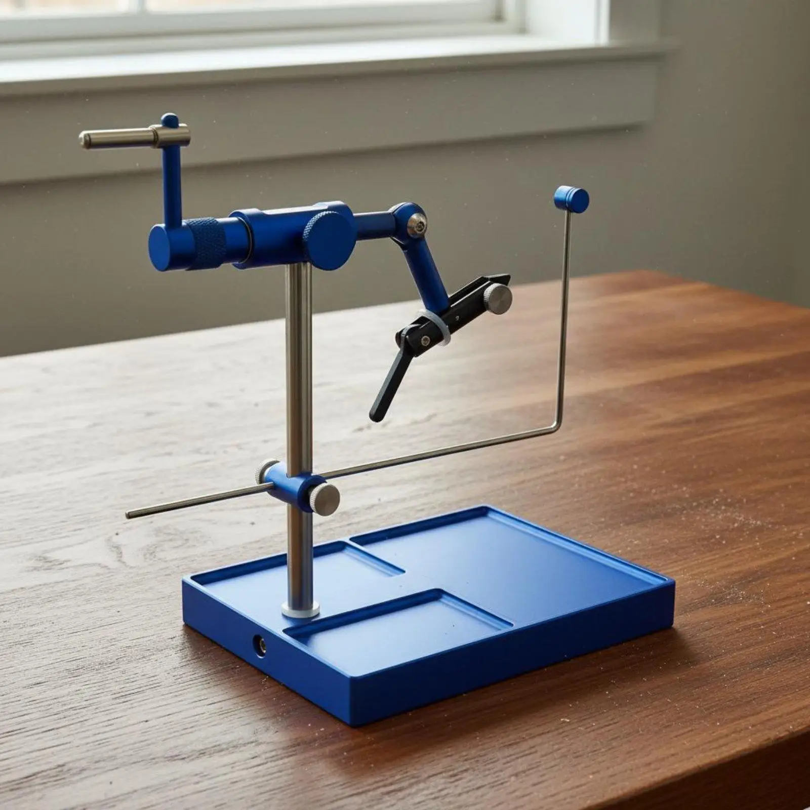 Torno para atado de moscas – Soporte ajustable de aluminio - imagen 3