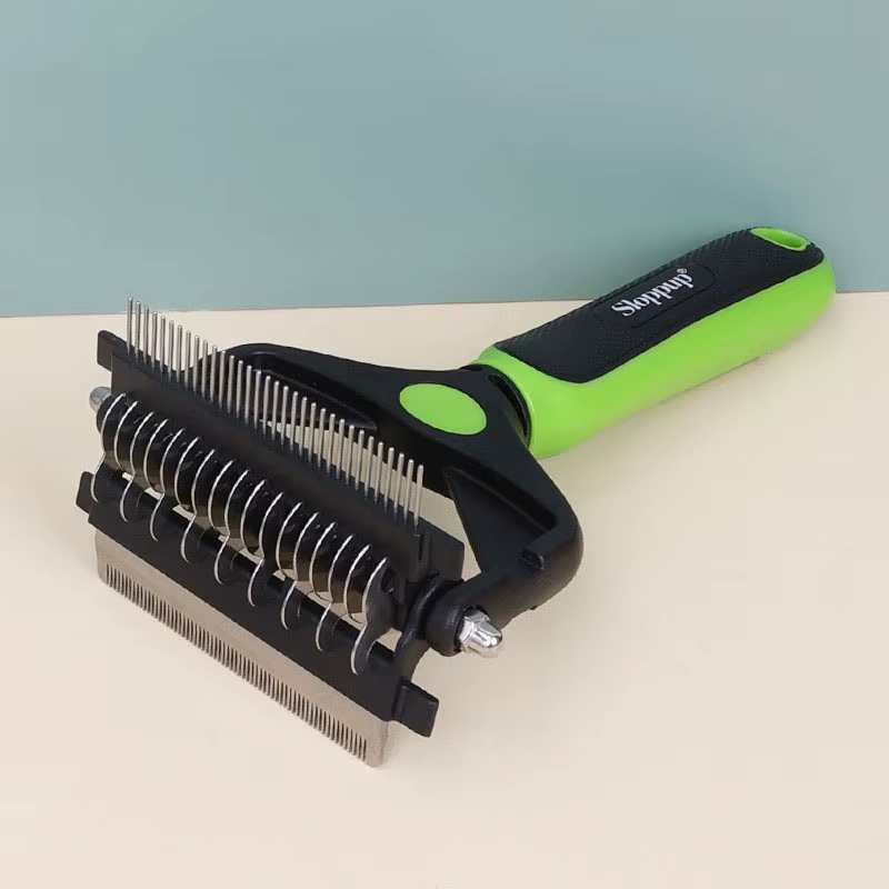 Cepillo doble cara para quitar pelo a perros y gatos, peluquería - imagen 4