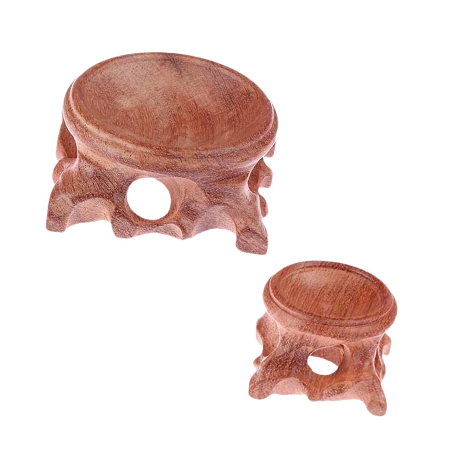 Base de madera Kesoto para exhibir una esfera decorativa