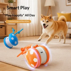 Juguete interactivo giratorio para gatos y perros, pelota tipo fútbol