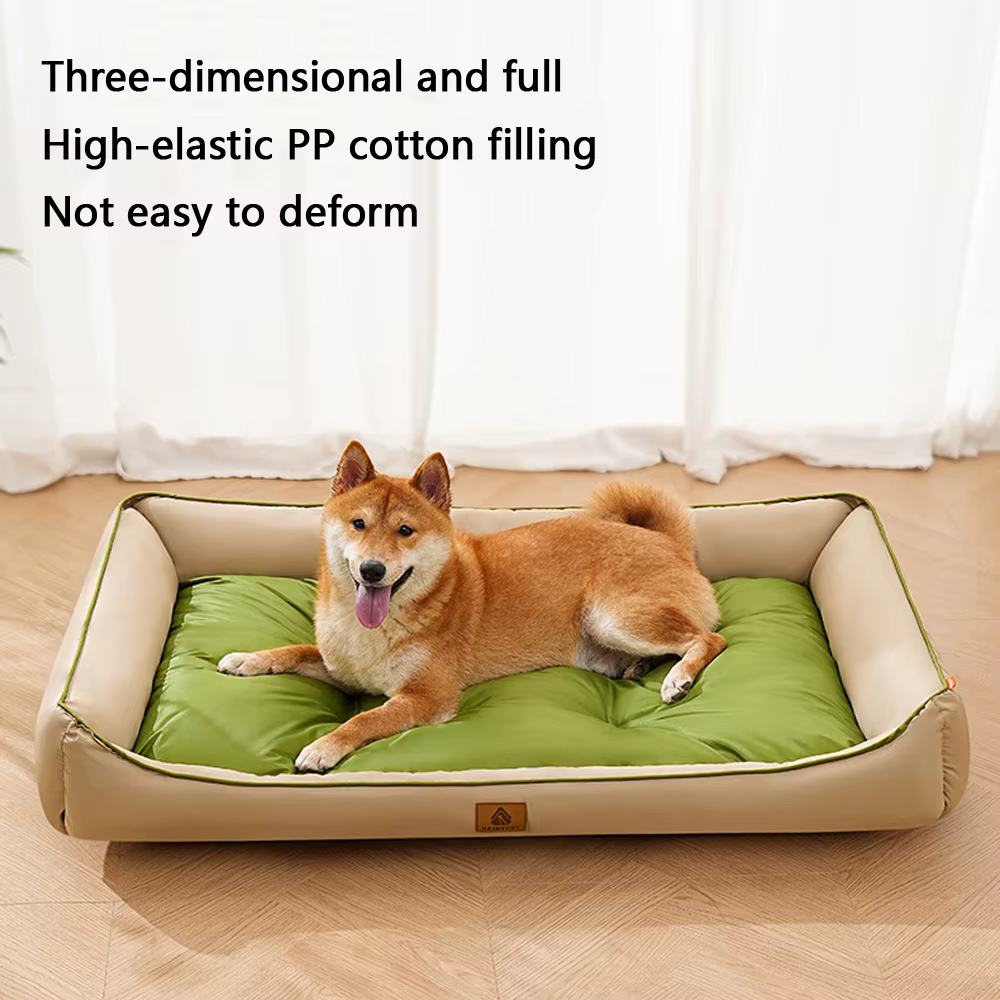 Cama sofá cuadrada impermeable y fresca para gatos y perros