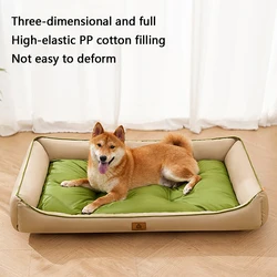 Cama sofá cuadrada impermeable y fresca para gatos y perros