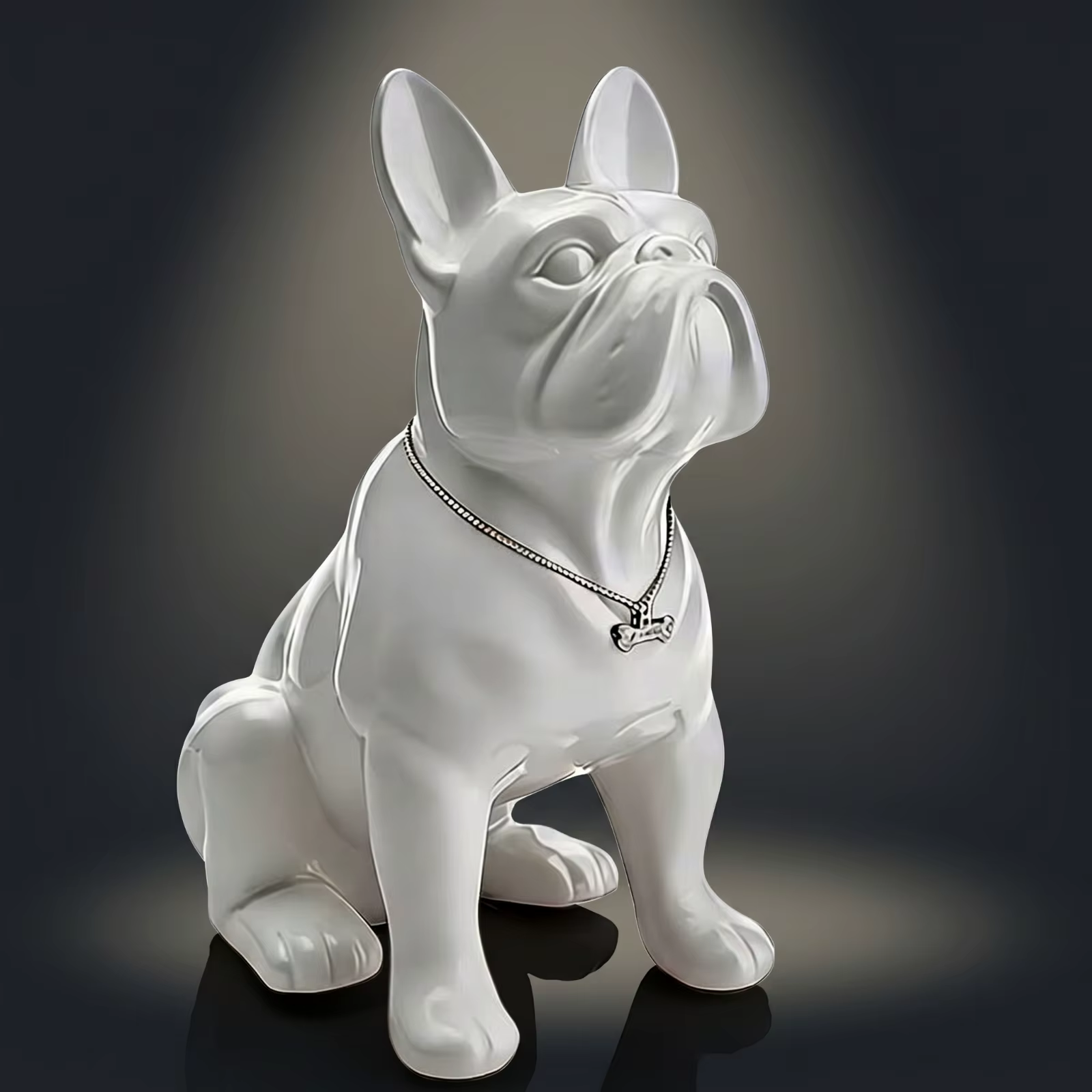 Estatua Decorativa de Bulldog Francés – Figura para Hogar de Perros