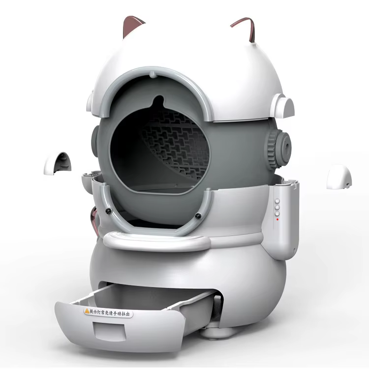 Arenero automático eléctrico para gatos grandes con control de olores