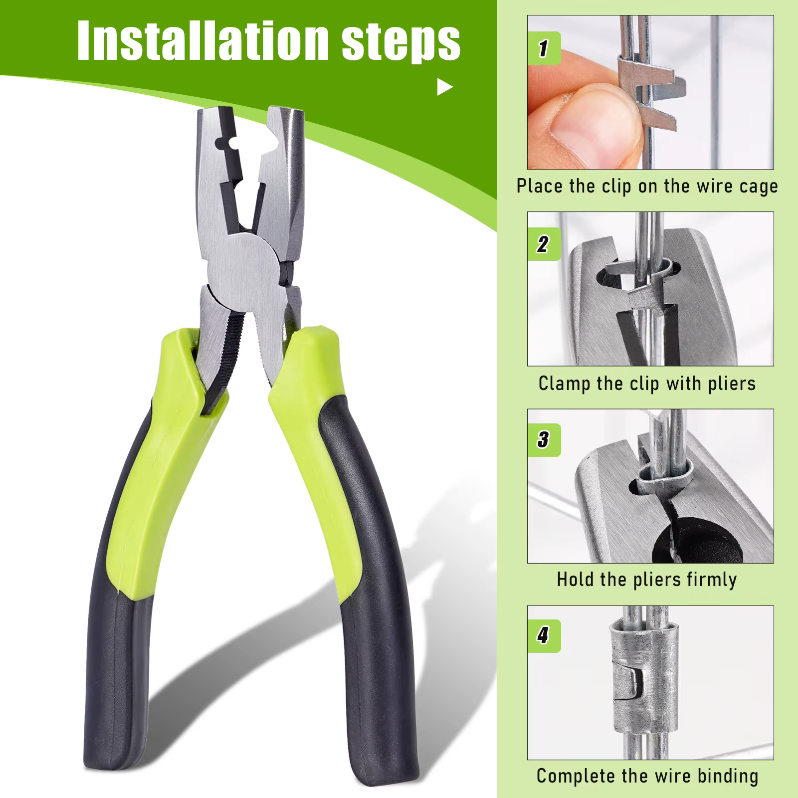 Alicates para fijar hebillas en jaulas de perro de acero inoxidable - imagen 3