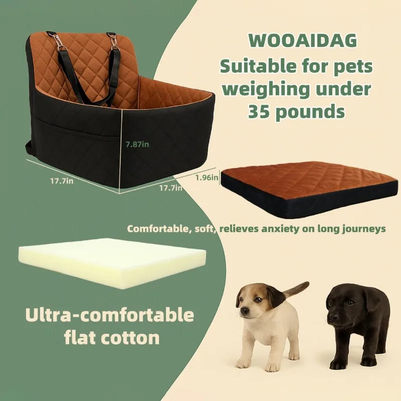 Cama de lujo para perros en tela suave negra