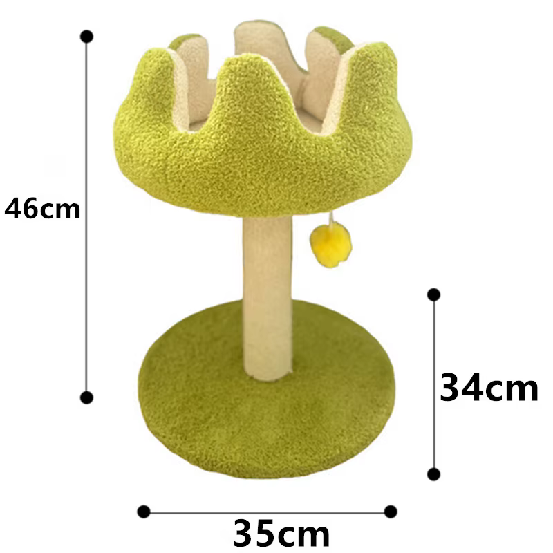 Árbol rascador flor para gatos: felpa, casa y protector sofá - imagen 3