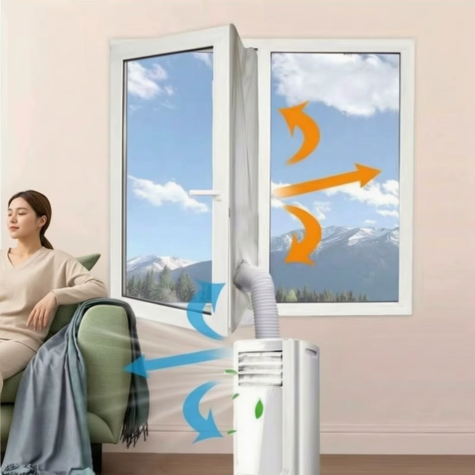 Kit sellado ventana aire acondicionado portátil para gatos y perros - imagen 5