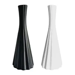 Jarrón contemporáneo negro mate para flores frescas y secas