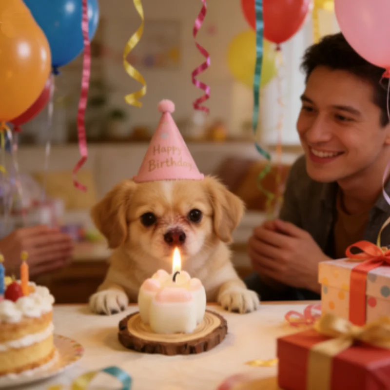 Velas de cumpleaños con forma garra de gato para gatitos y cachorros