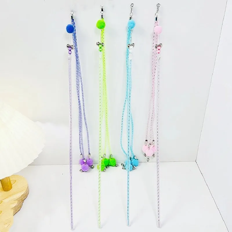 Juguete interactivo para gatos con bola de lana y varita - imagen 4