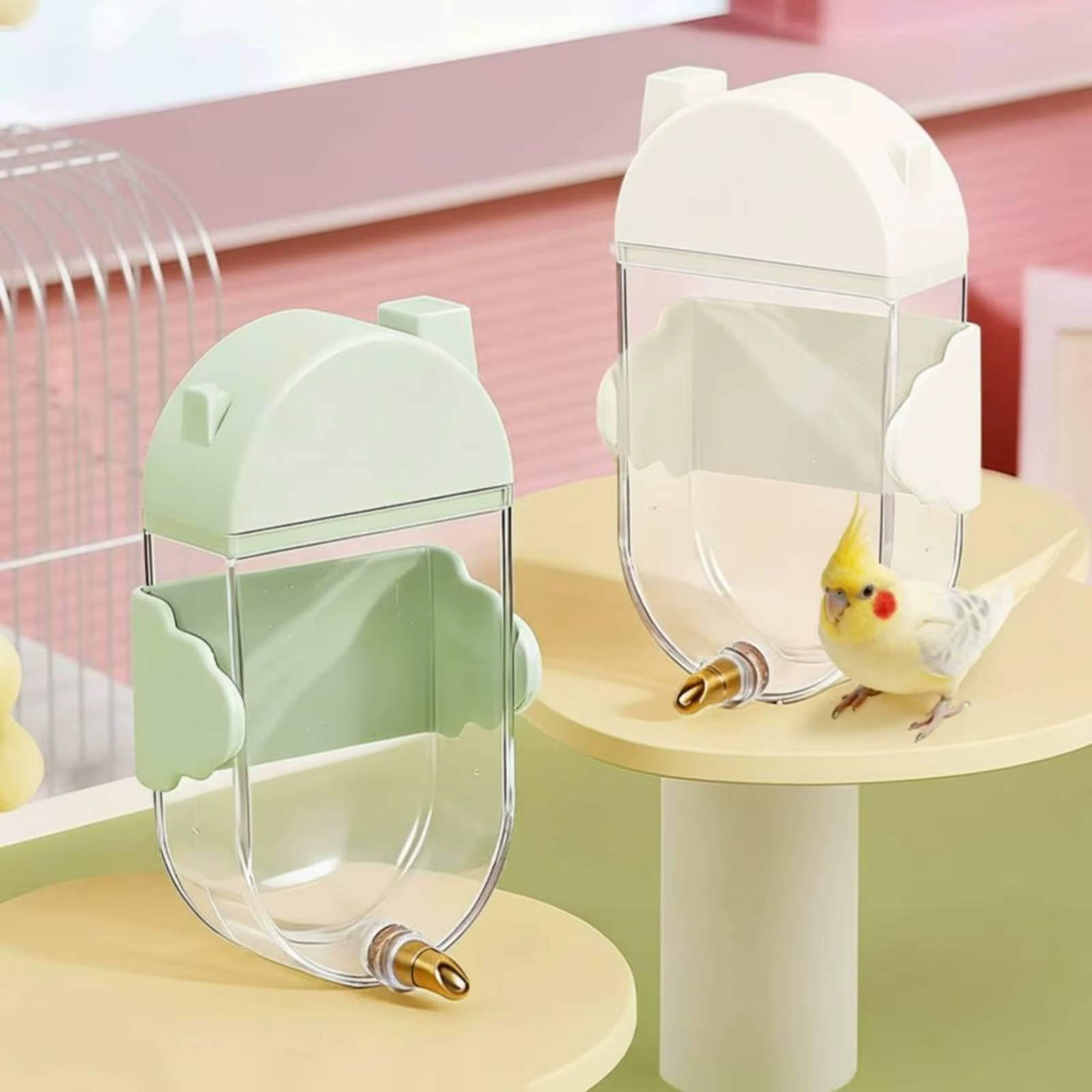 Bebedero para Loros y Periquitos – Dispensador Sin Derrames para Jaula - imagen 2