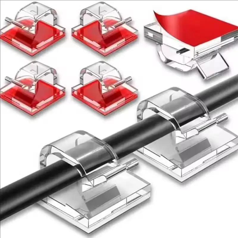 Clips adhesivos transparentes para ordenar cables y proteger a tu gato - imagen 3
