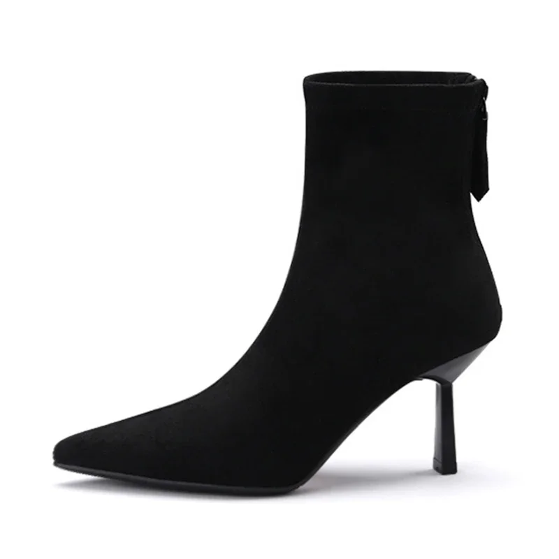 Botines Chelsea Mujer Talla Grande 43 con Cremallera, Tacón Fino, Otoño Invierno - imagen 5