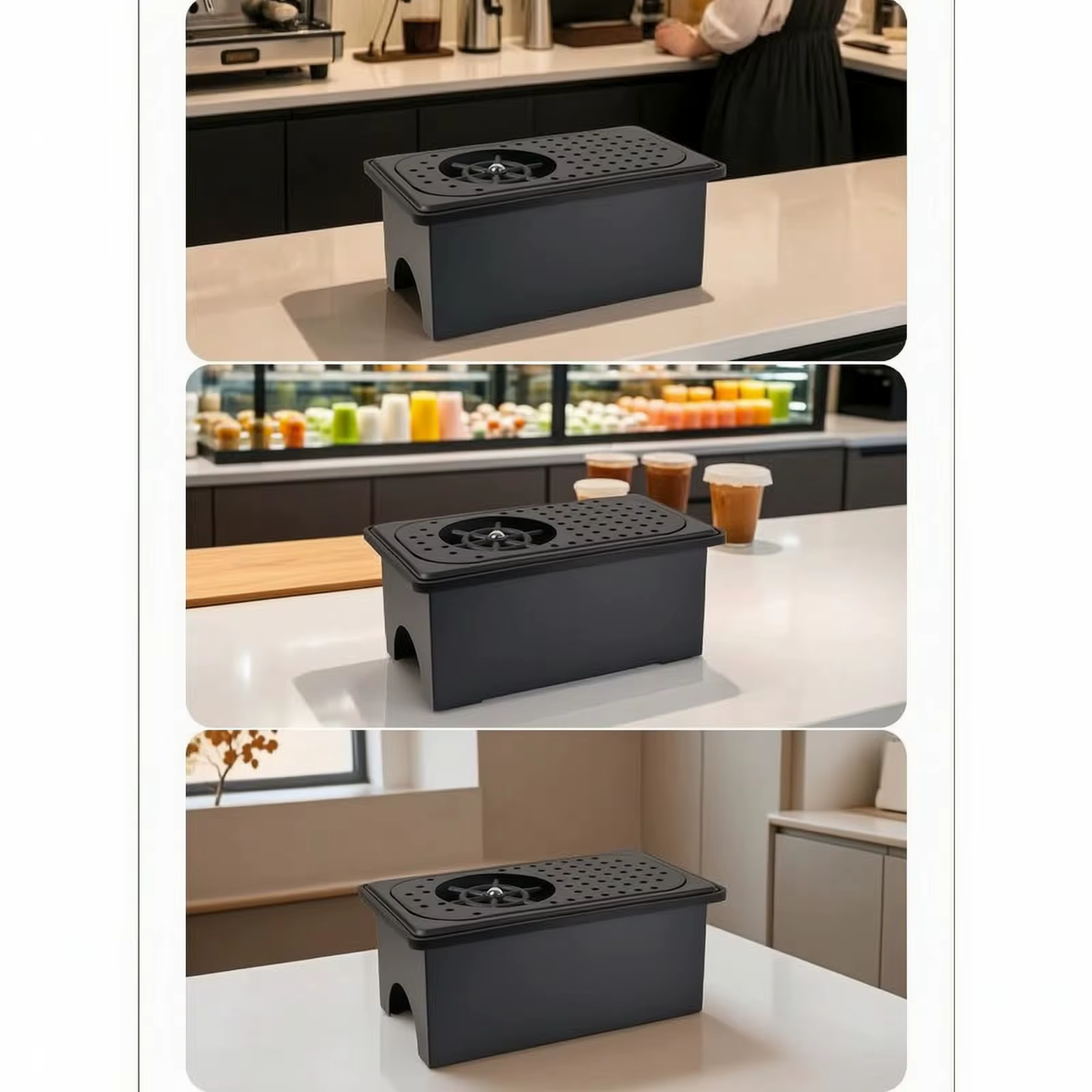 Enjuagador manual antideslizante para vasos y botellas