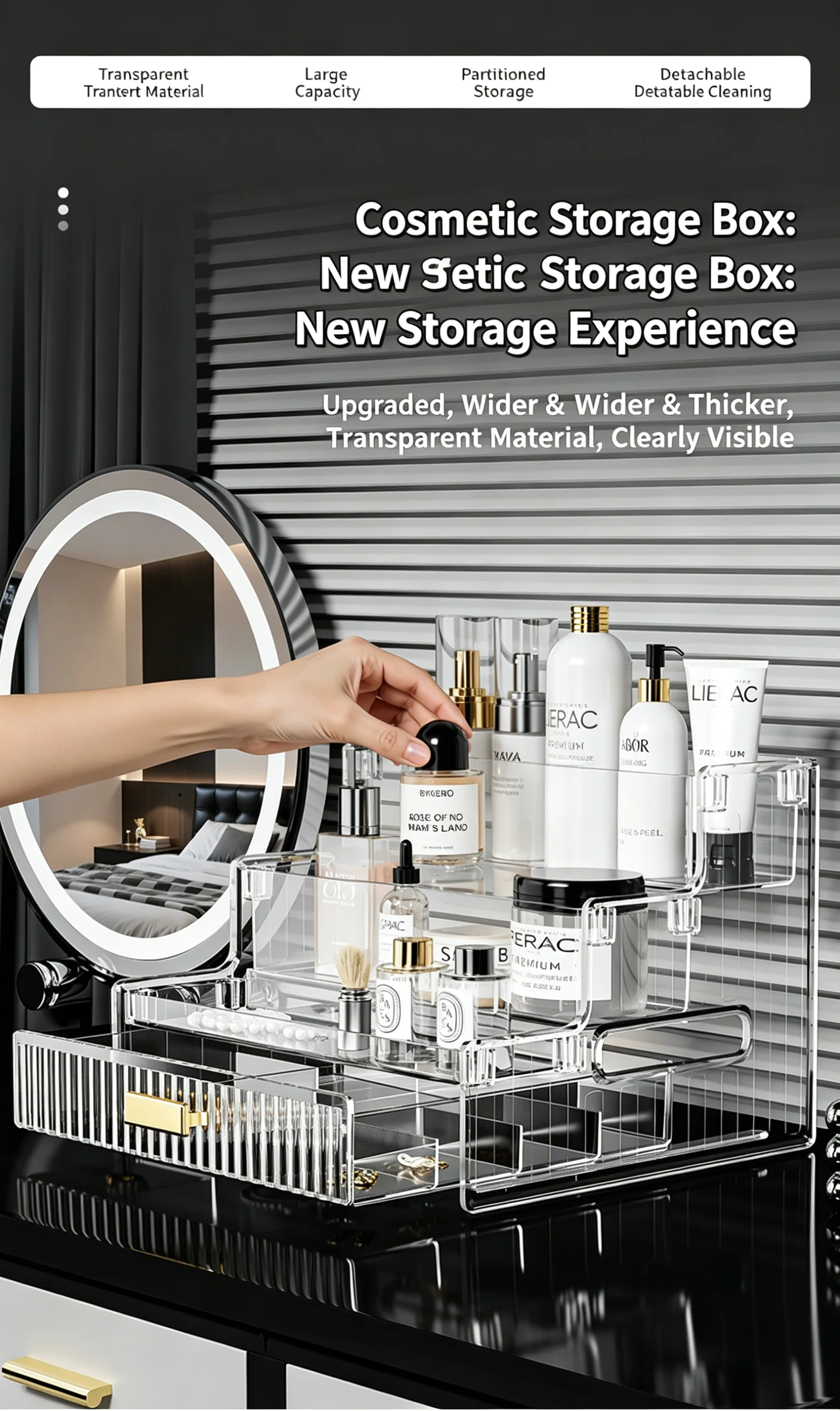 Estante organizador para baño y cosméticos
