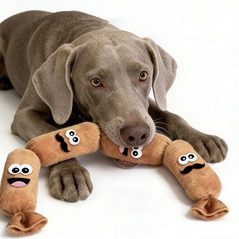 Juguete de peluche interactivo para perros con sonido y mordida - imagen 4