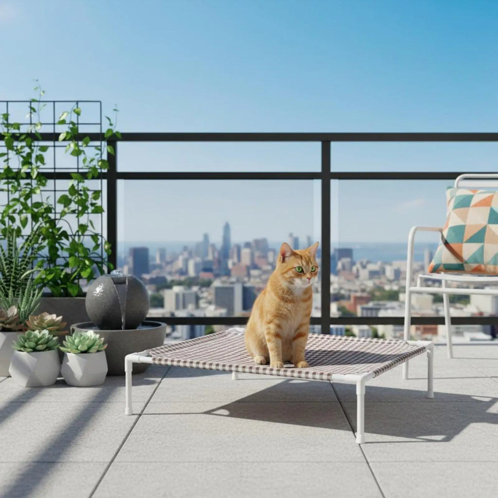 Cama elevada 4 estaciones para perros y gatos – Lavable e impermeable - imagen 4