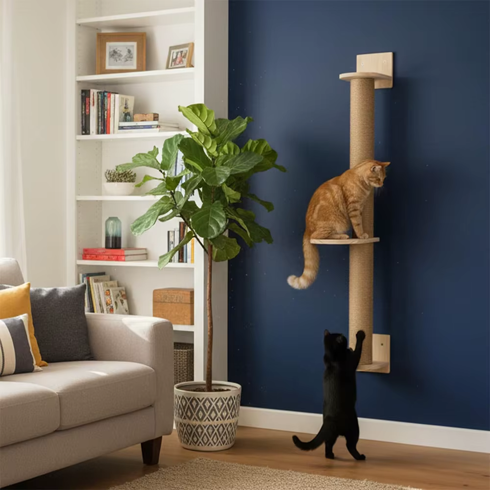 Rascador de Pared para Gatos con Cuerda de Sisal – Columnas Reforzadas para Gatos Grandes - imagen 5