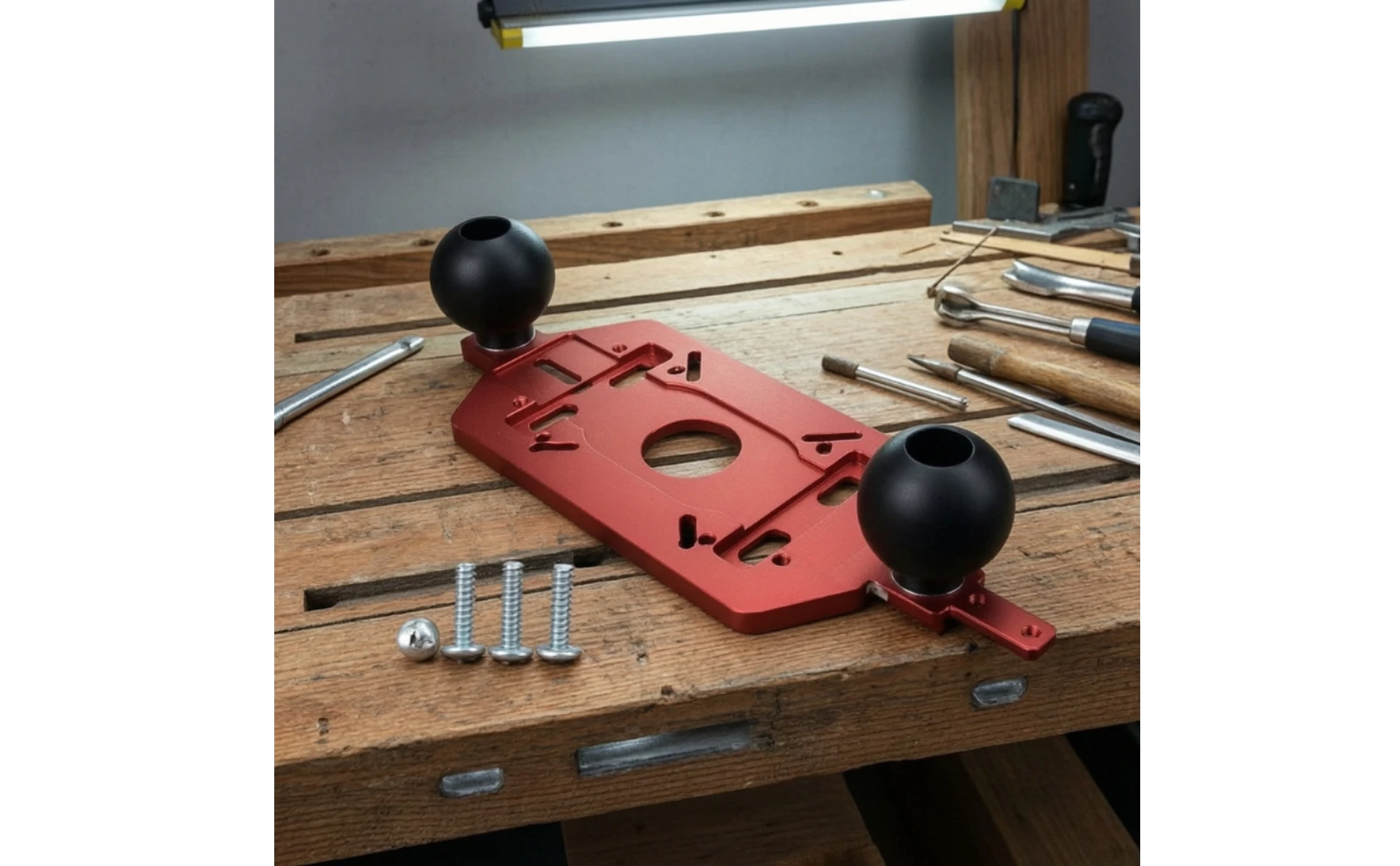 Base para router con asas de aleación de aluminio