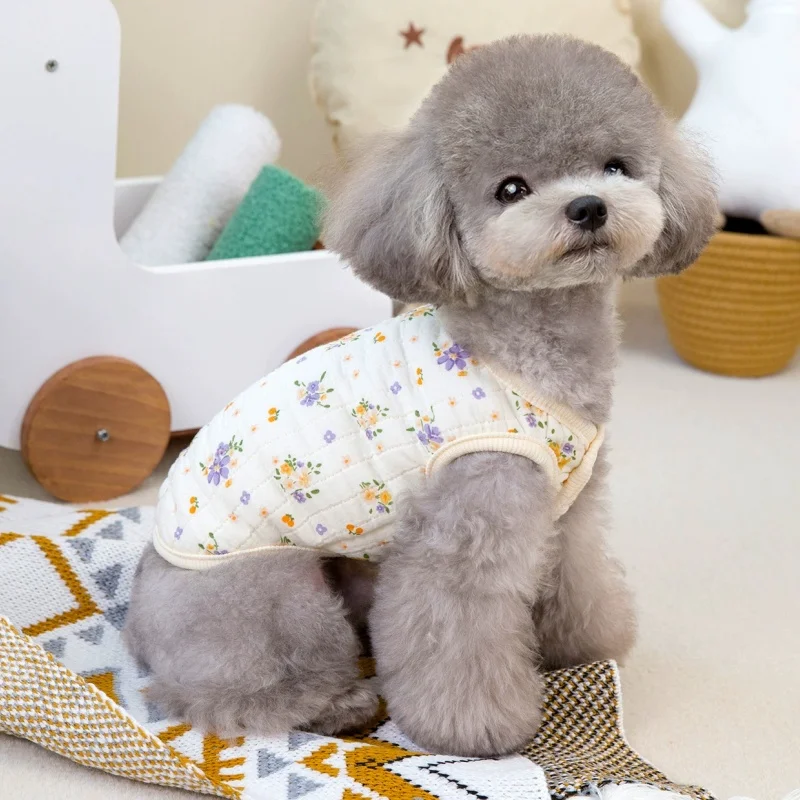 Chaleco con Estampado de Dibujos Animados para Perros y Gatos, Cálido de Otoño - imagen 2