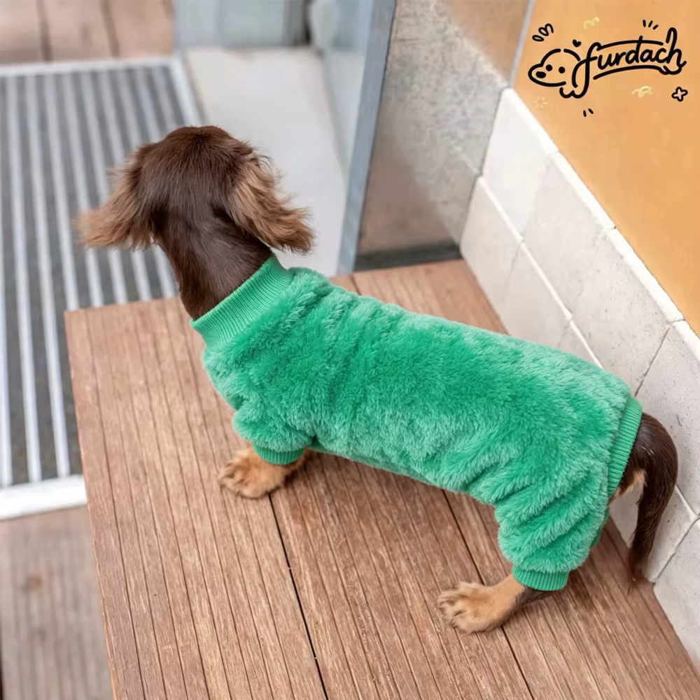 Abrigo polar invierno para perros teckel: sudadera cálida 4 pattes - imagen 5