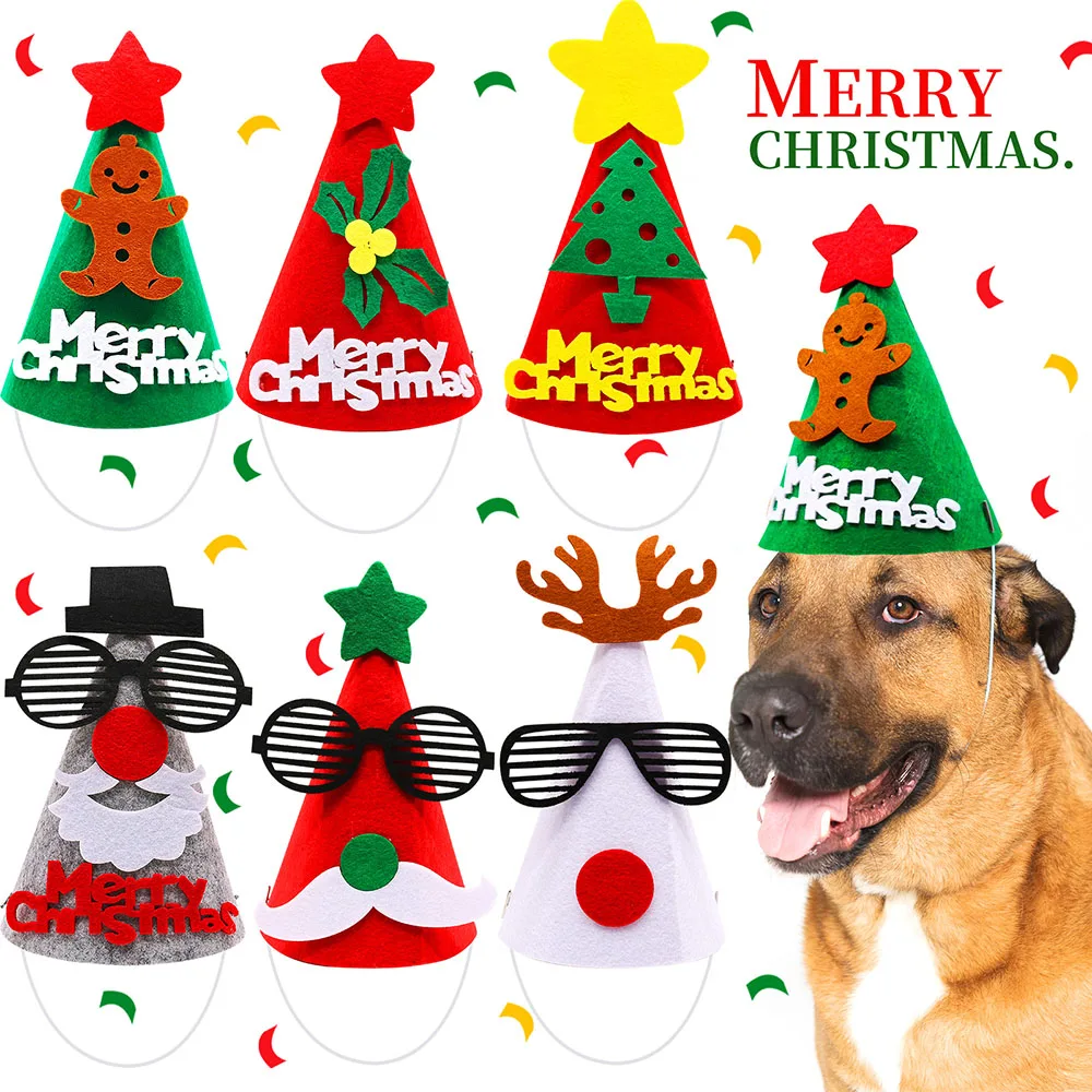 Vista final del producto Masue Pets - gorros navideños para mascotas